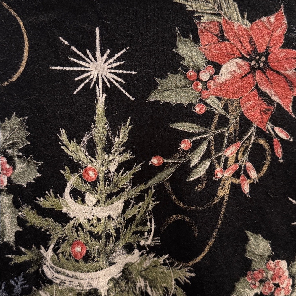 🌲 Jess & Jane Evergreen Christmas Tree Black Holiday Long Sleeve Top 🌲 - Picture 6 of 6